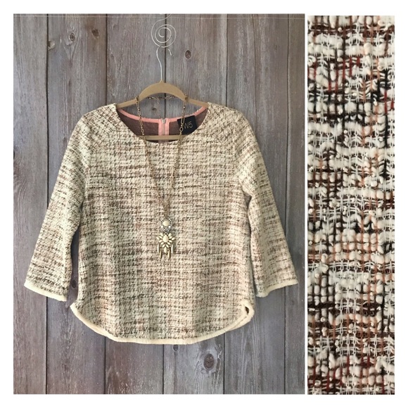 W5 Tops - W5 Woven Textured Plaid Blouse